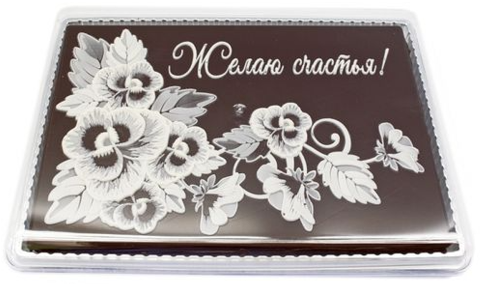 Пряник сырцовый "Желаю счастья" цветы, 600 гр (1 шт)