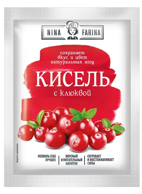 Кисель с клюквой, 110гр (ТМ Nina Farina) (1 шт)