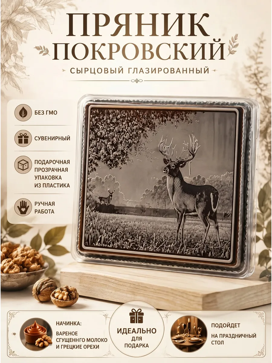 Пряник глазированный "Олень",600 гр